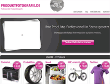 Tablet Screenshot of produktfotografie.de
